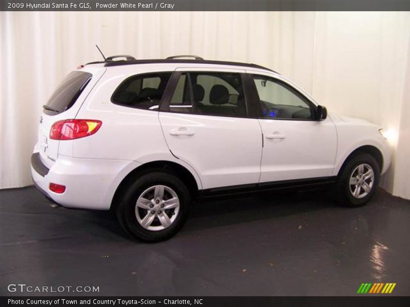 Powder White Pearl / Gray 2009 Hyundai Santa Fe GLS