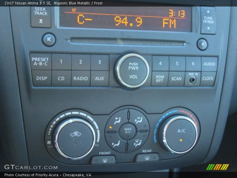 Majestic Blue Metallic / Frost 2007 Nissan Altima 3.5 SE