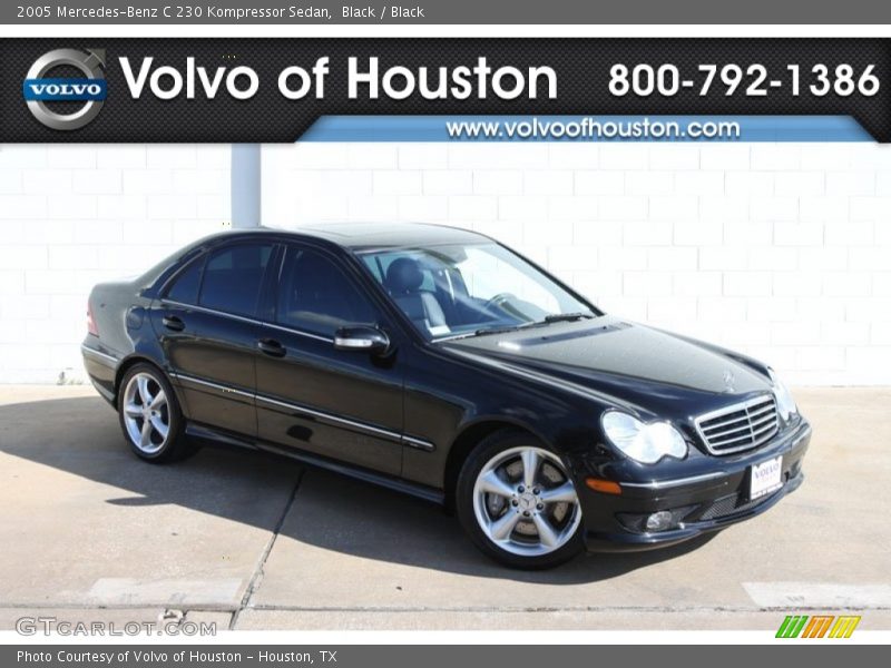 Black / Black 2005 Mercedes-Benz C 230 Kompressor Sedan