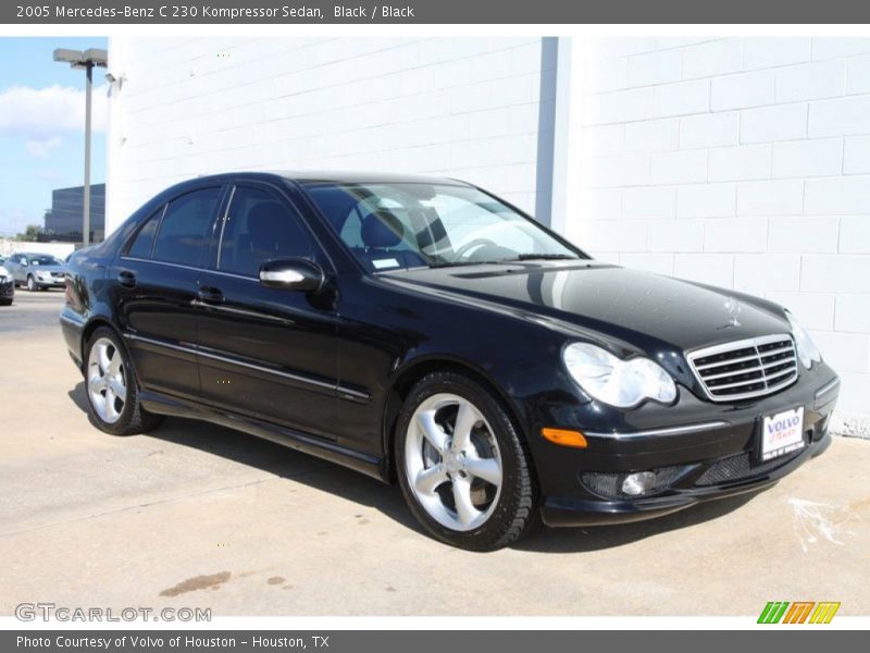 Black / Black 2005 Mercedes-Benz C 230 Kompressor Sedan