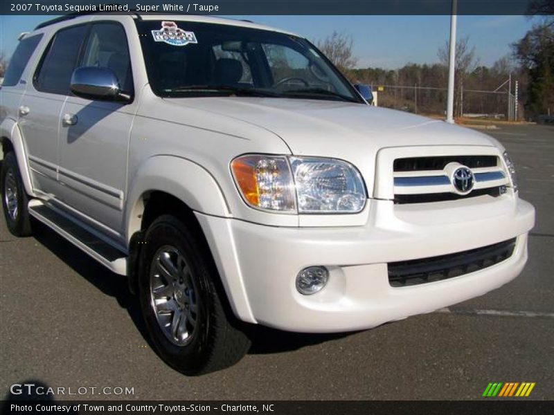Super White / Taupe 2007 Toyota Sequoia Limited