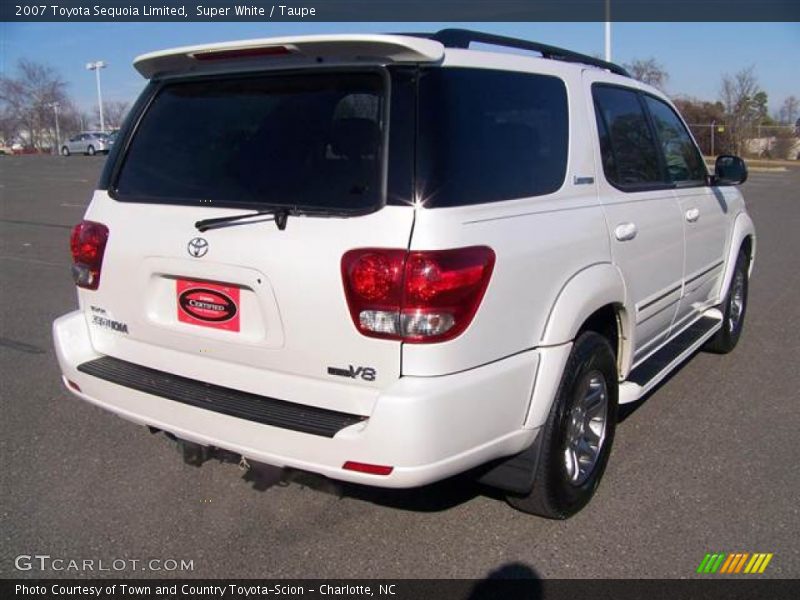 Super White / Taupe 2007 Toyota Sequoia Limited