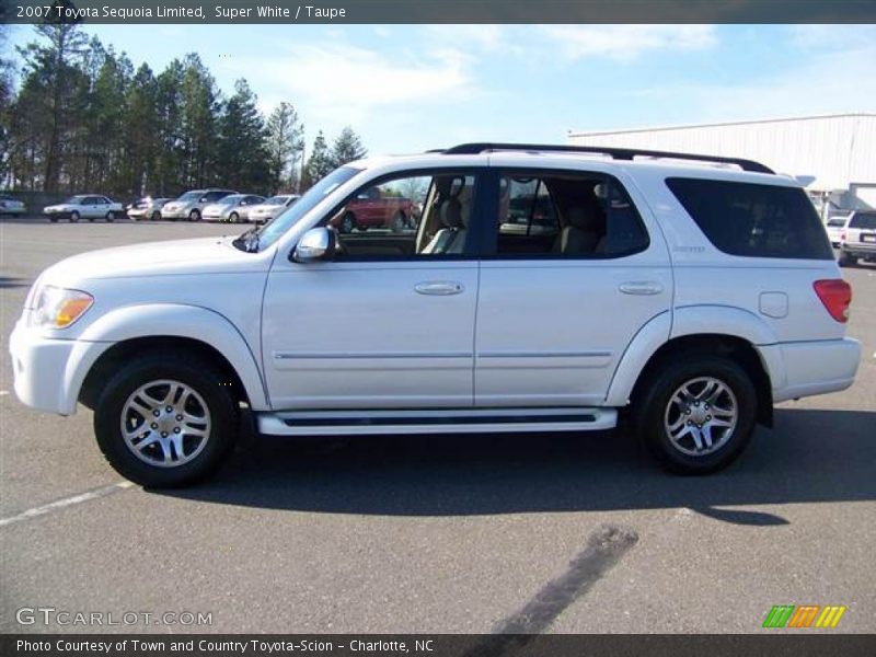 Super White / Taupe 2007 Toyota Sequoia Limited