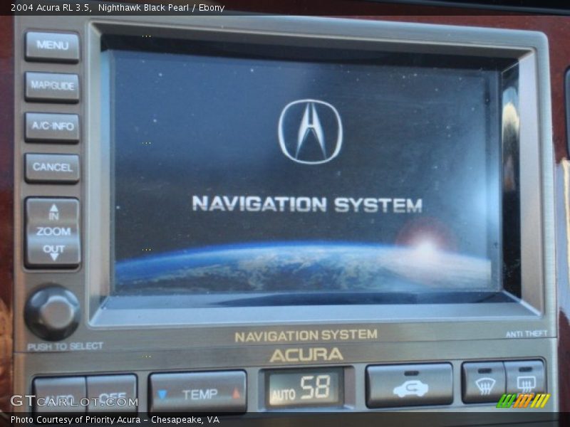 Nighthawk Black Pearl / Ebony 2004 Acura RL 3.5