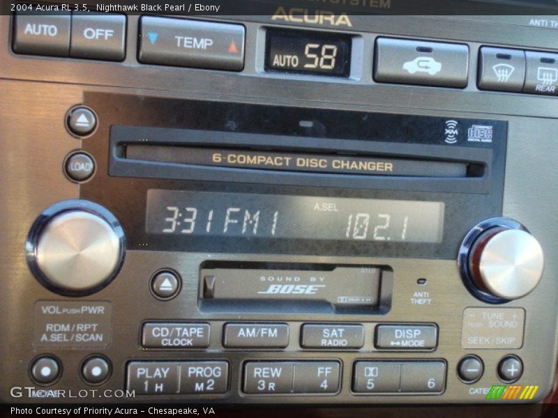 Audio System of 2004 RL 3.5