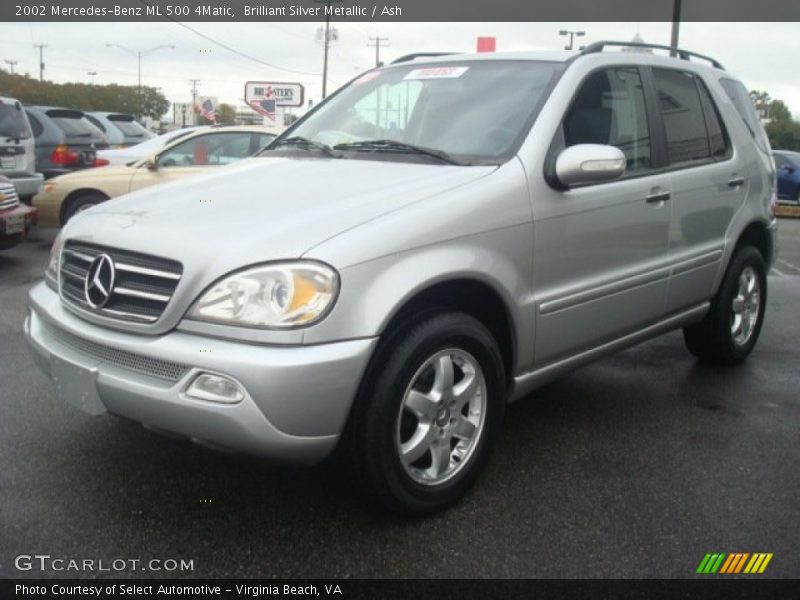 Brilliant Silver Metallic / Ash 2002 Mercedes-Benz ML 500 4Matic