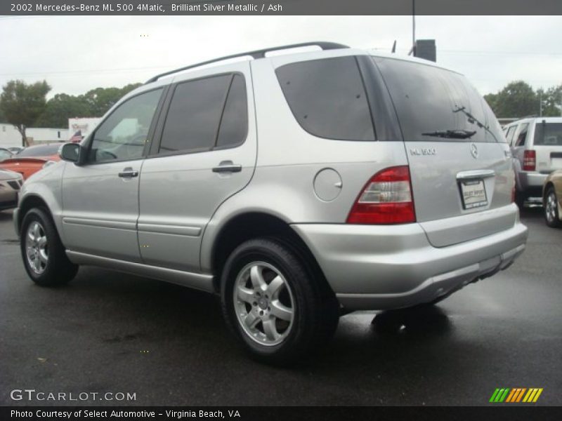 Brilliant Silver Metallic / Ash 2002 Mercedes-Benz ML 500 4Matic