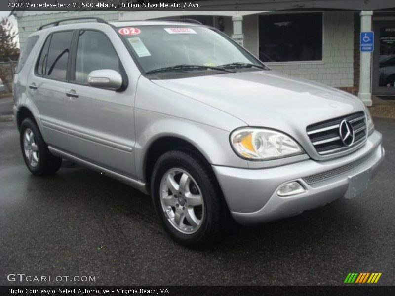 Brilliant Silver Metallic / Ash 2002 Mercedes-Benz ML 500 4Matic