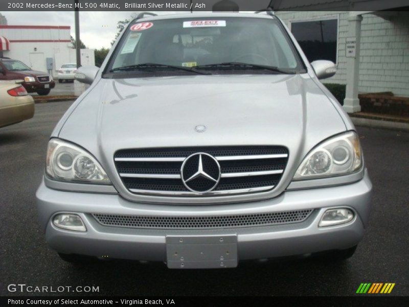 Brilliant Silver Metallic / Ash 2002 Mercedes-Benz ML 500 4Matic