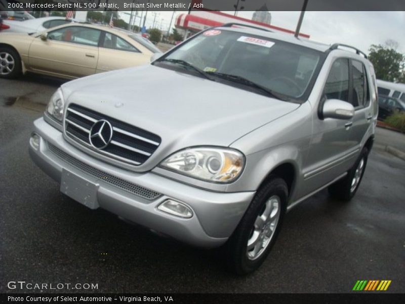 Brilliant Silver Metallic / Ash 2002 Mercedes-Benz ML 500 4Matic