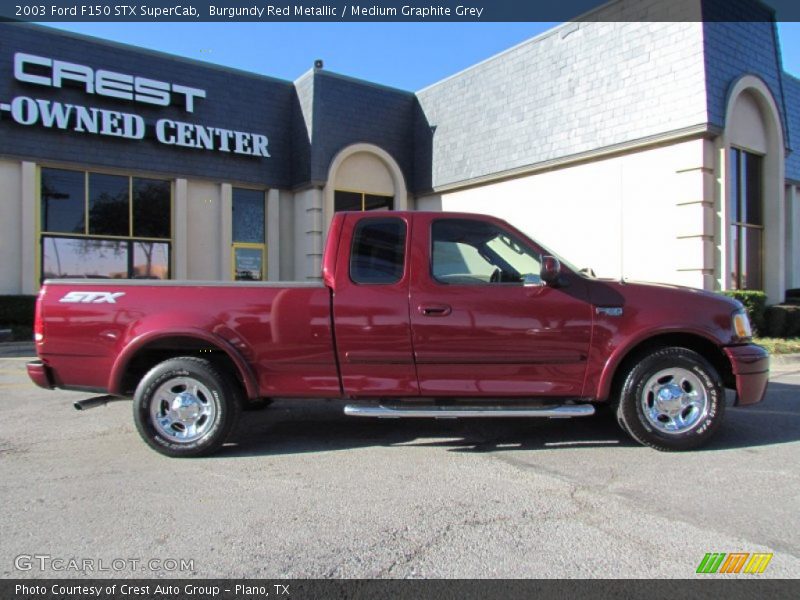 Burgundy Red Metallic / Medium Graphite Grey 2003 Ford F150 STX SuperCab