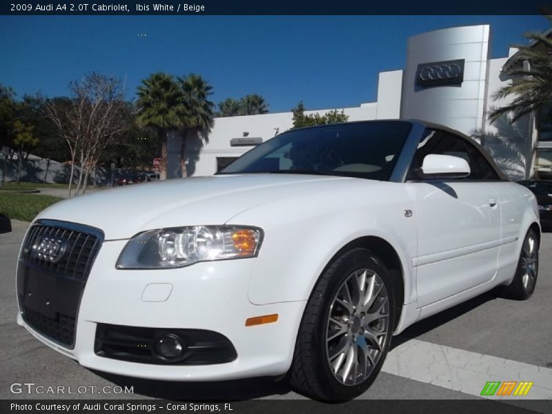 Ibis White / Beige 2009 Audi A4 2.0T Cabriolet