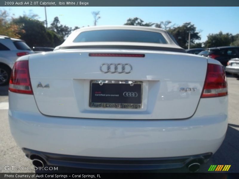 Ibis White / Beige 2009 Audi A4 2.0T Cabriolet