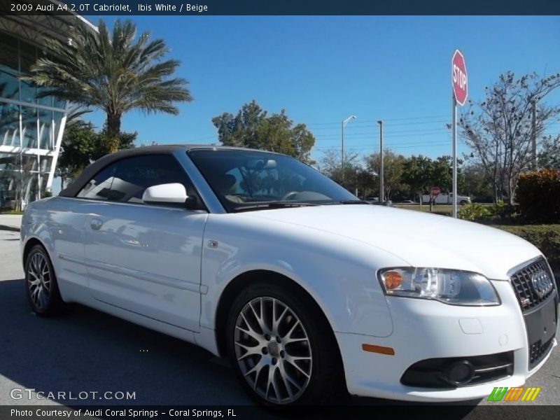 Ibis White / Beige 2009 Audi A4 2.0T Cabriolet