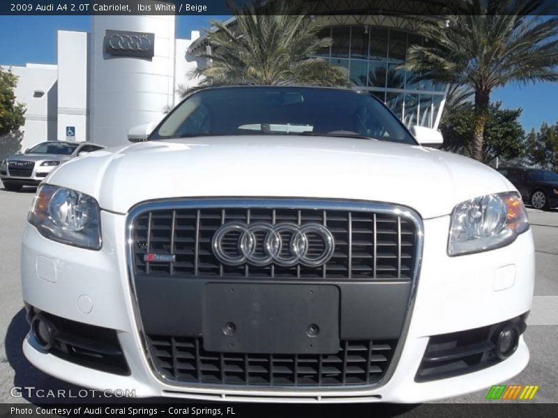 Ibis White / Beige 2009 Audi A4 2.0T Cabriolet