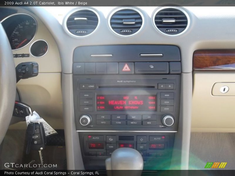 Ibis White / Beige 2009 Audi A4 2.0T Cabriolet