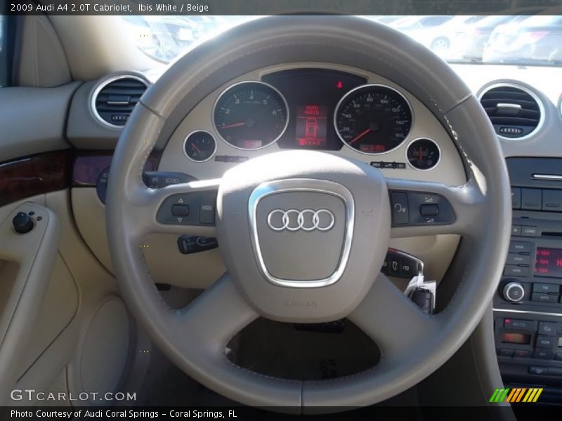 Ibis White / Beige 2009 Audi A4 2.0T Cabriolet