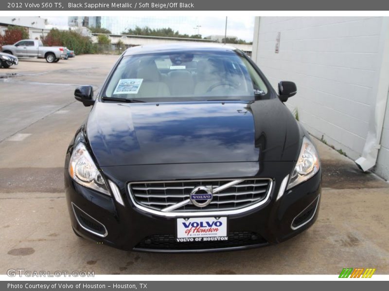 Black Sapphire Metallic / Soft Beige/Off Black 2012 Volvo S60 T5