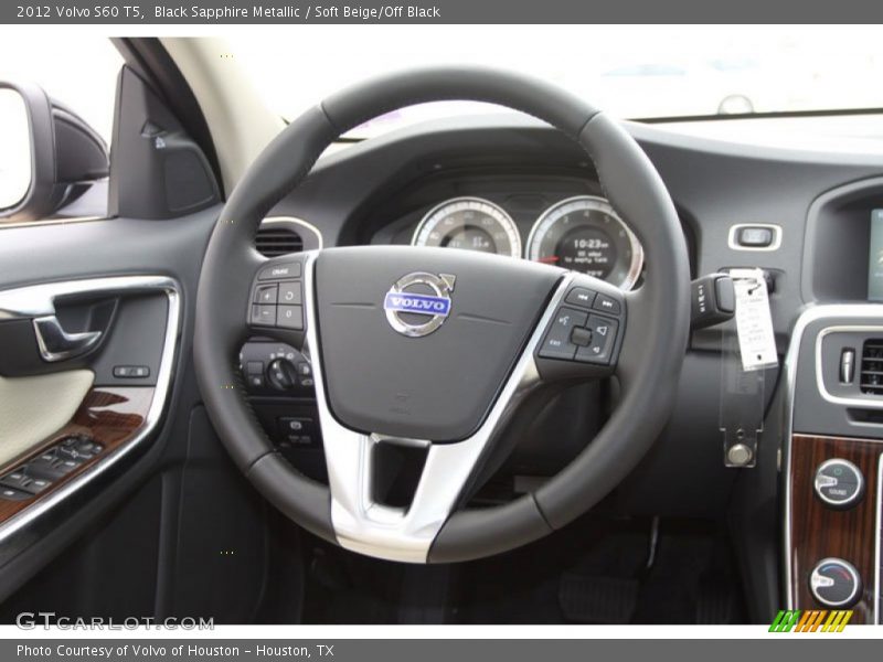 Black Sapphire Metallic / Soft Beige/Off Black 2012 Volvo S60 T5