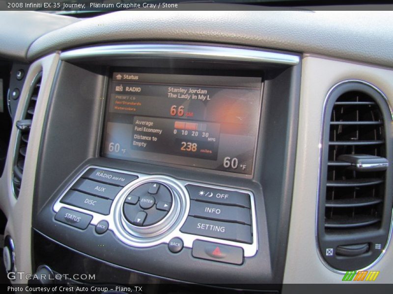 Platinum Graphite Gray / Stone 2008 Infiniti EX 35 Journey