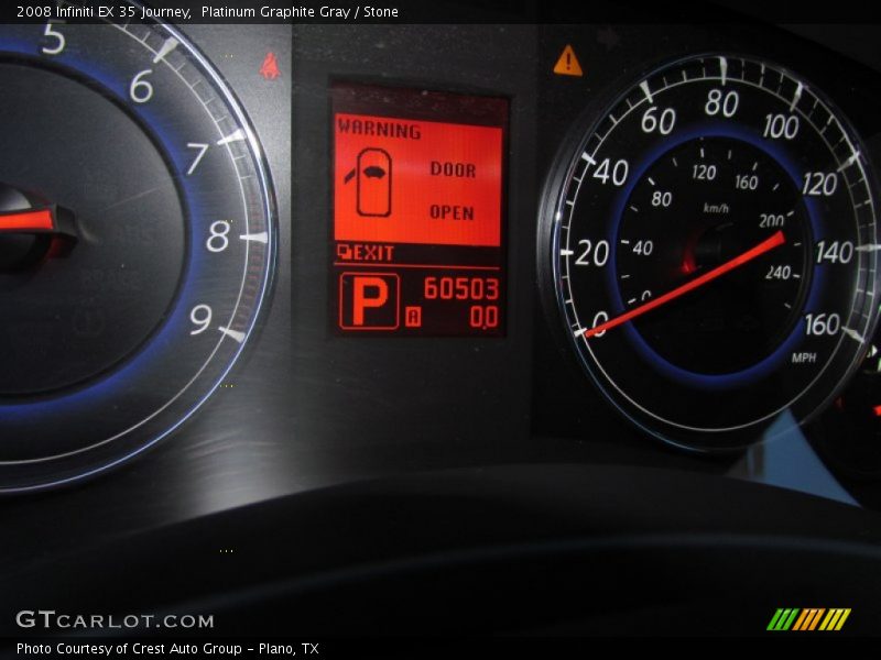 Platinum Graphite Gray / Stone 2008 Infiniti EX 35 Journey
