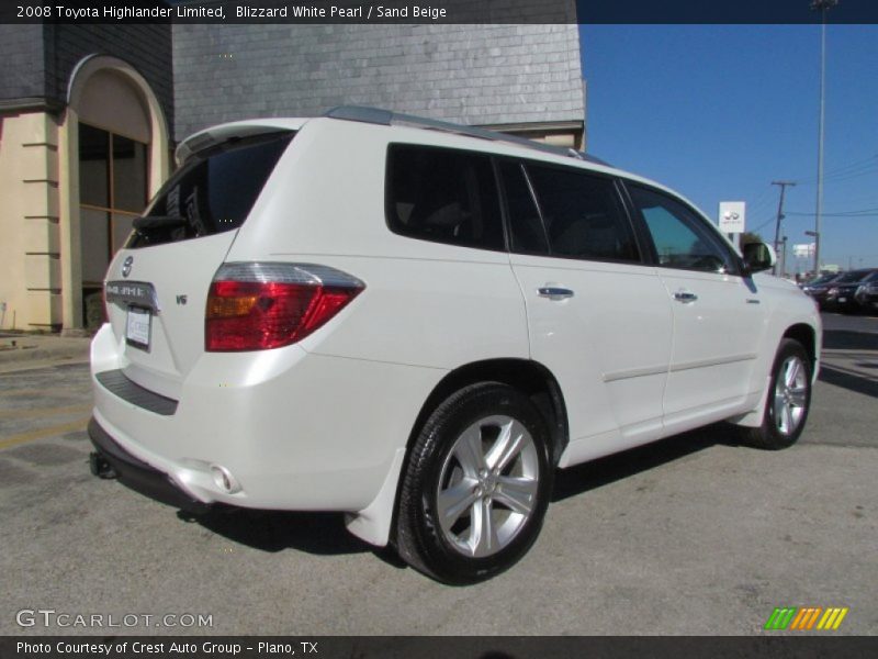 Blizzard White Pearl / Sand Beige 2008 Toyota Highlander Limited