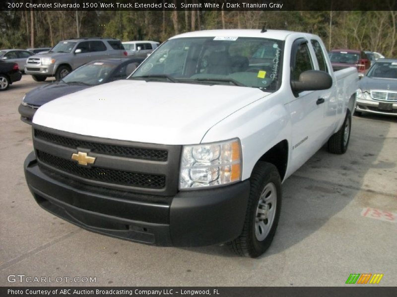Summit White / Dark Titanium Gray 2007 Chevrolet Silverado 1500 Work Truck Extended Cab