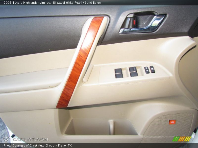 Blizzard White Pearl / Sand Beige 2008 Toyota Highlander Limited
