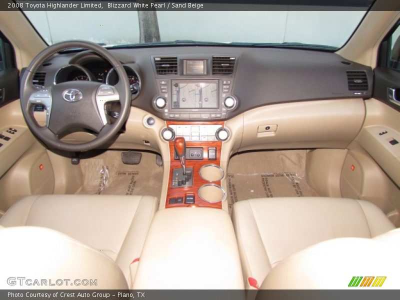 Blizzard White Pearl / Sand Beige 2008 Toyota Highlander Limited
