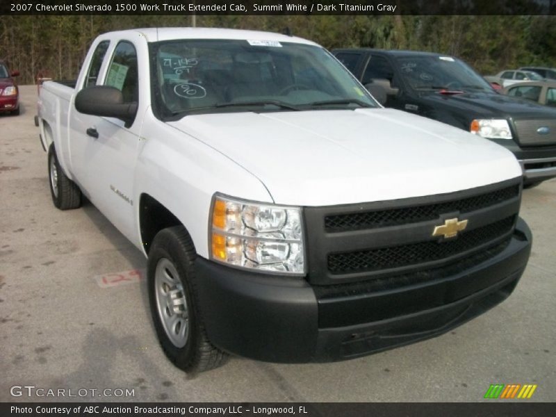 Summit White / Dark Titanium Gray 2007 Chevrolet Silverado 1500 Work Truck Extended Cab