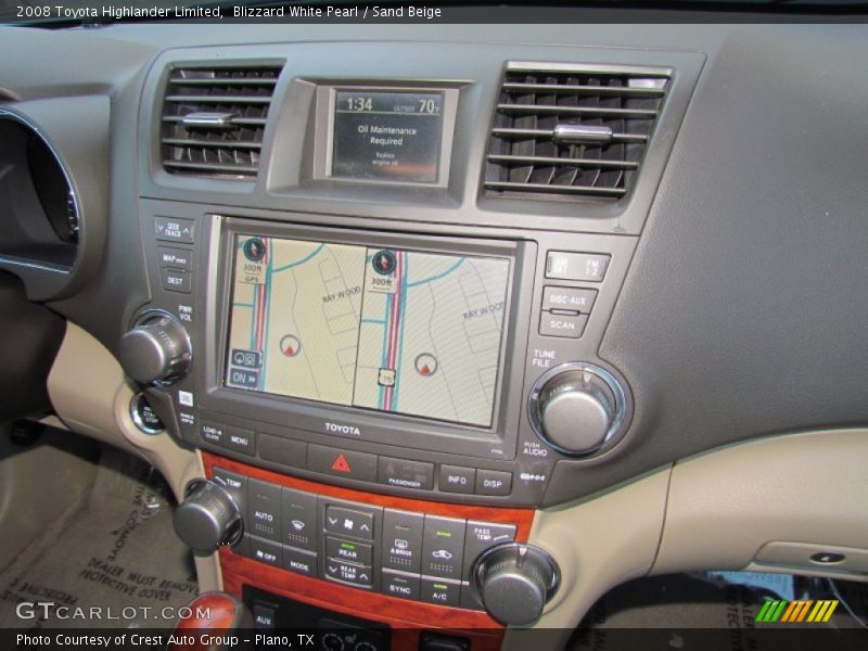 Blizzard White Pearl / Sand Beige 2008 Toyota Highlander Limited