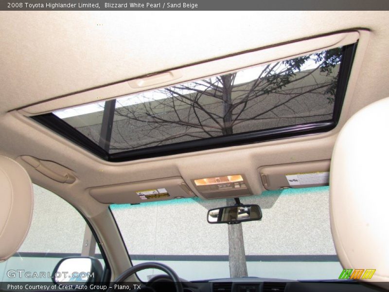 Blizzard White Pearl / Sand Beige 2008 Toyota Highlander Limited