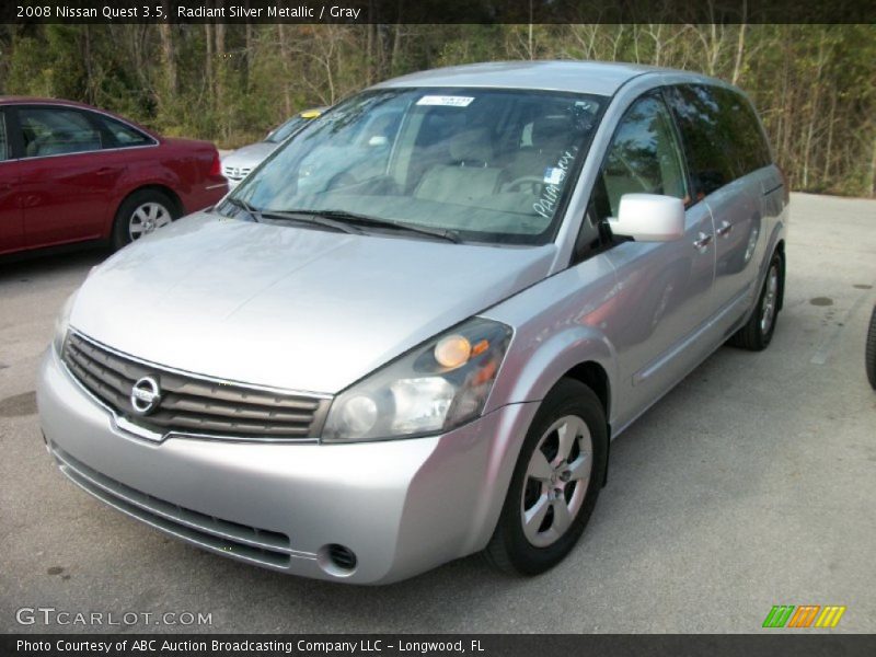 Radiant Silver Metallic / Gray 2008 Nissan Quest 3.5