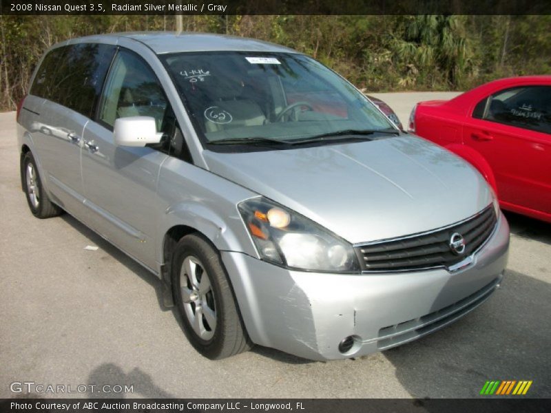 Radiant Silver Metallic / Gray 2008 Nissan Quest 3.5