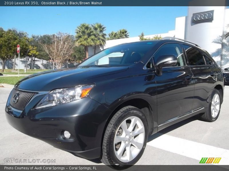 Obsidian Black / Black/Brown Walnut 2010 Lexus RX 350