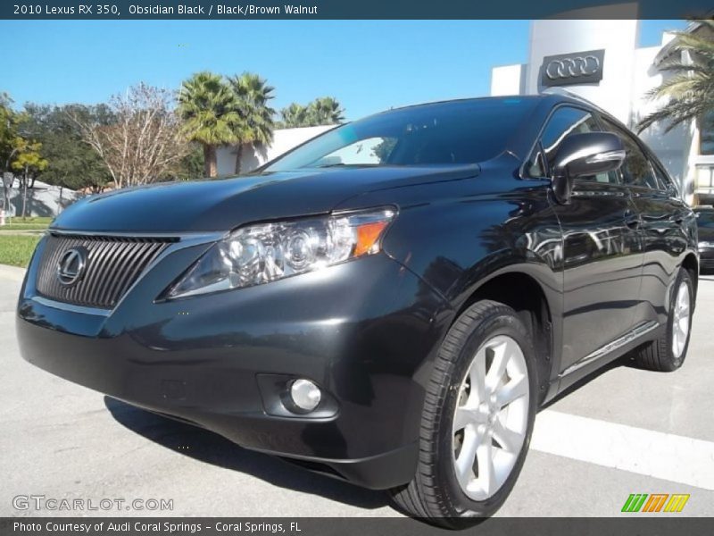 Obsidian Black / Black/Brown Walnut 2010 Lexus RX 350