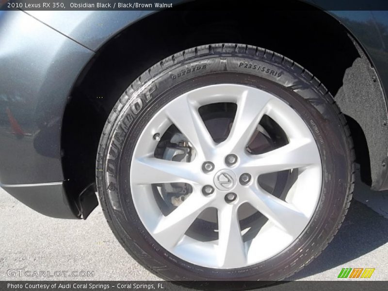 Obsidian Black / Black/Brown Walnut 2010 Lexus RX 350