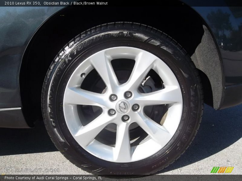 Obsidian Black / Black/Brown Walnut 2010 Lexus RX 350