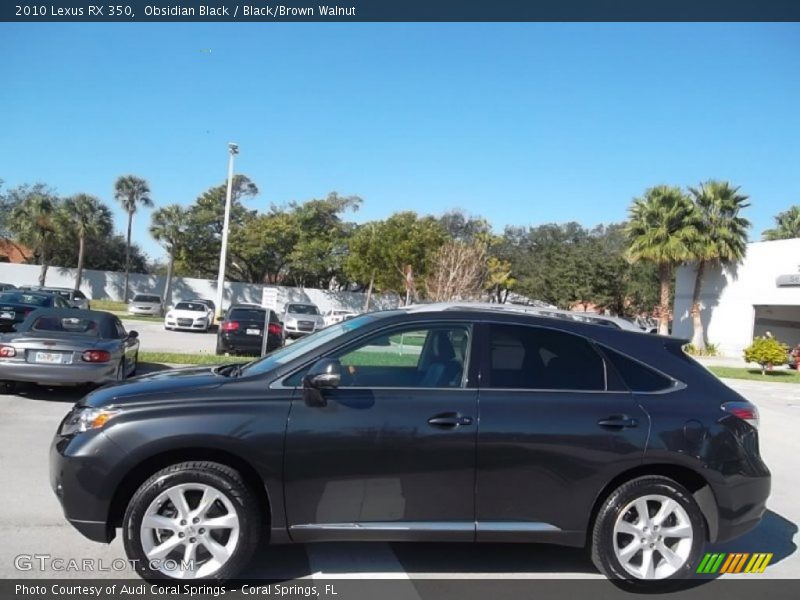 Obsidian Black / Black/Brown Walnut 2010 Lexus RX 350