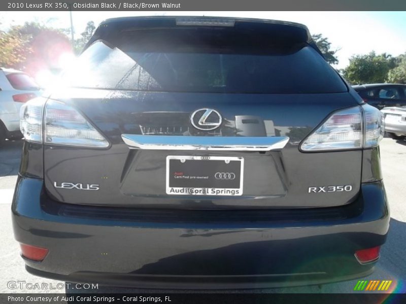 Obsidian Black / Black/Brown Walnut 2010 Lexus RX 350