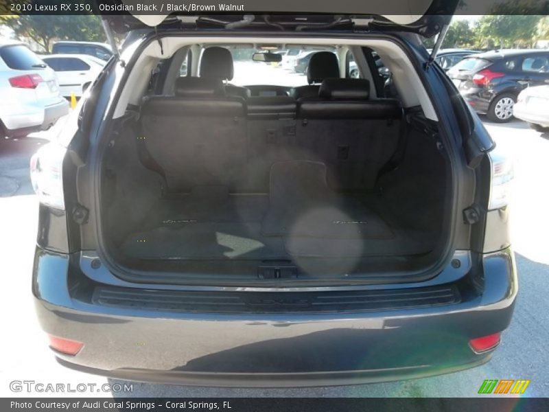Obsidian Black / Black/Brown Walnut 2010 Lexus RX 350
