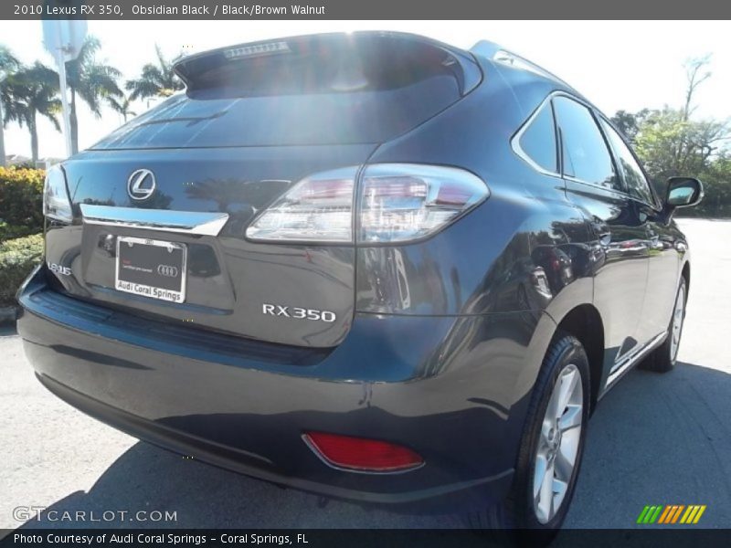 Obsidian Black / Black/Brown Walnut 2010 Lexus RX 350