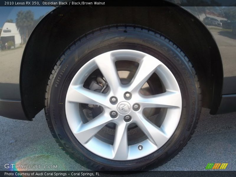 Obsidian Black / Black/Brown Walnut 2010 Lexus RX 350