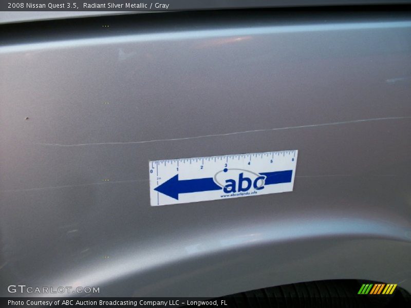 Radiant Silver Metallic / Gray 2008 Nissan Quest 3.5