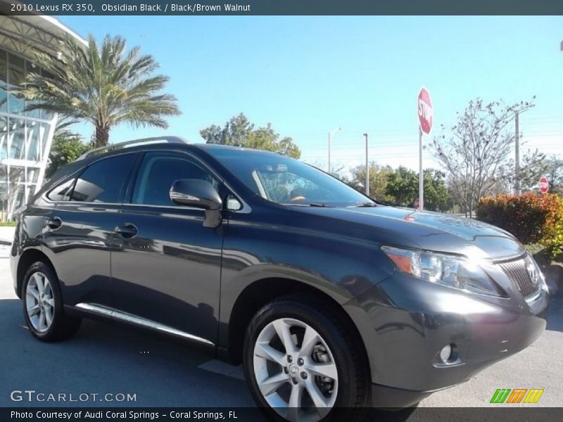 Obsidian Black / Black/Brown Walnut 2010 Lexus RX 350