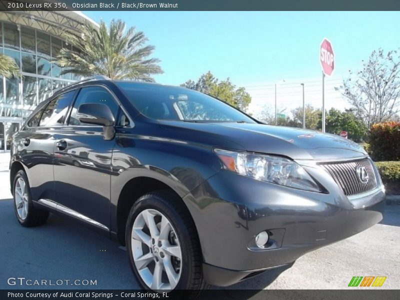 Obsidian Black / Black/Brown Walnut 2010 Lexus RX 350