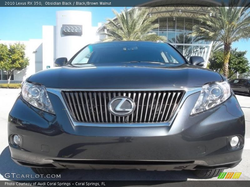 Obsidian Black / Black/Brown Walnut 2010 Lexus RX 350