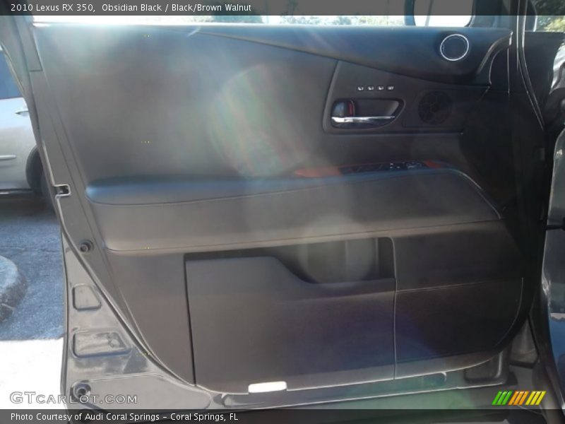 Obsidian Black / Black/Brown Walnut 2010 Lexus RX 350