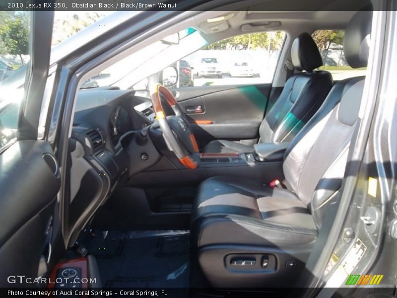 Obsidian Black / Black/Brown Walnut 2010 Lexus RX 350