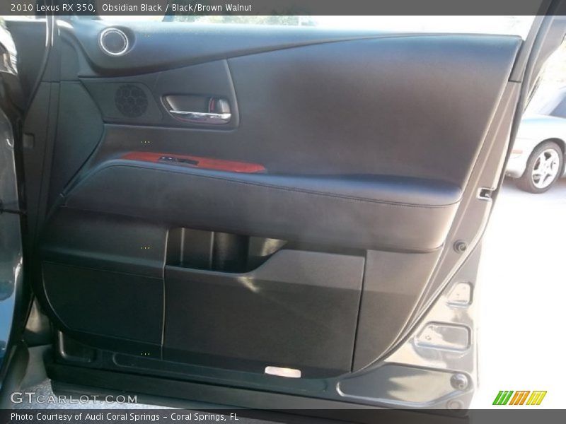 Obsidian Black / Black/Brown Walnut 2010 Lexus RX 350